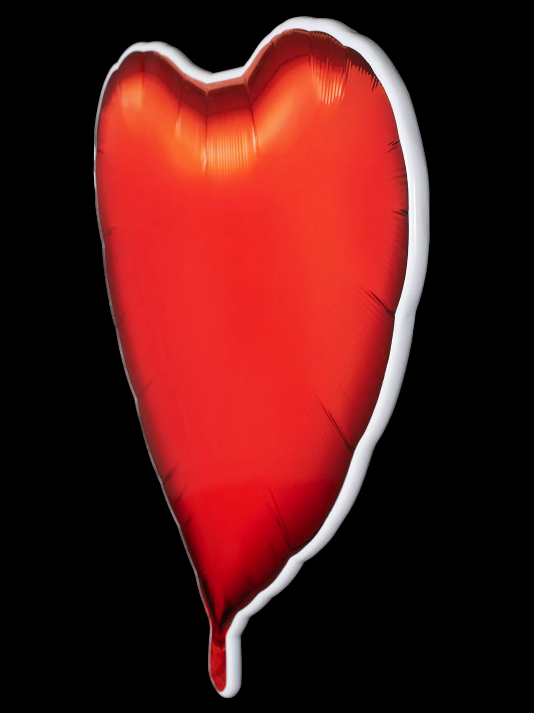 red balloon heart photographic sculpture wall art by Rory Fink – limited edition shaped print detail 3