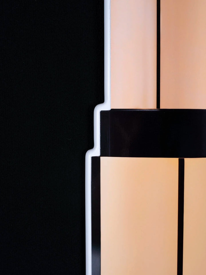 rouge lipstick photographic wall sculpture by Rory Fink – fashion pop art close up detail 2