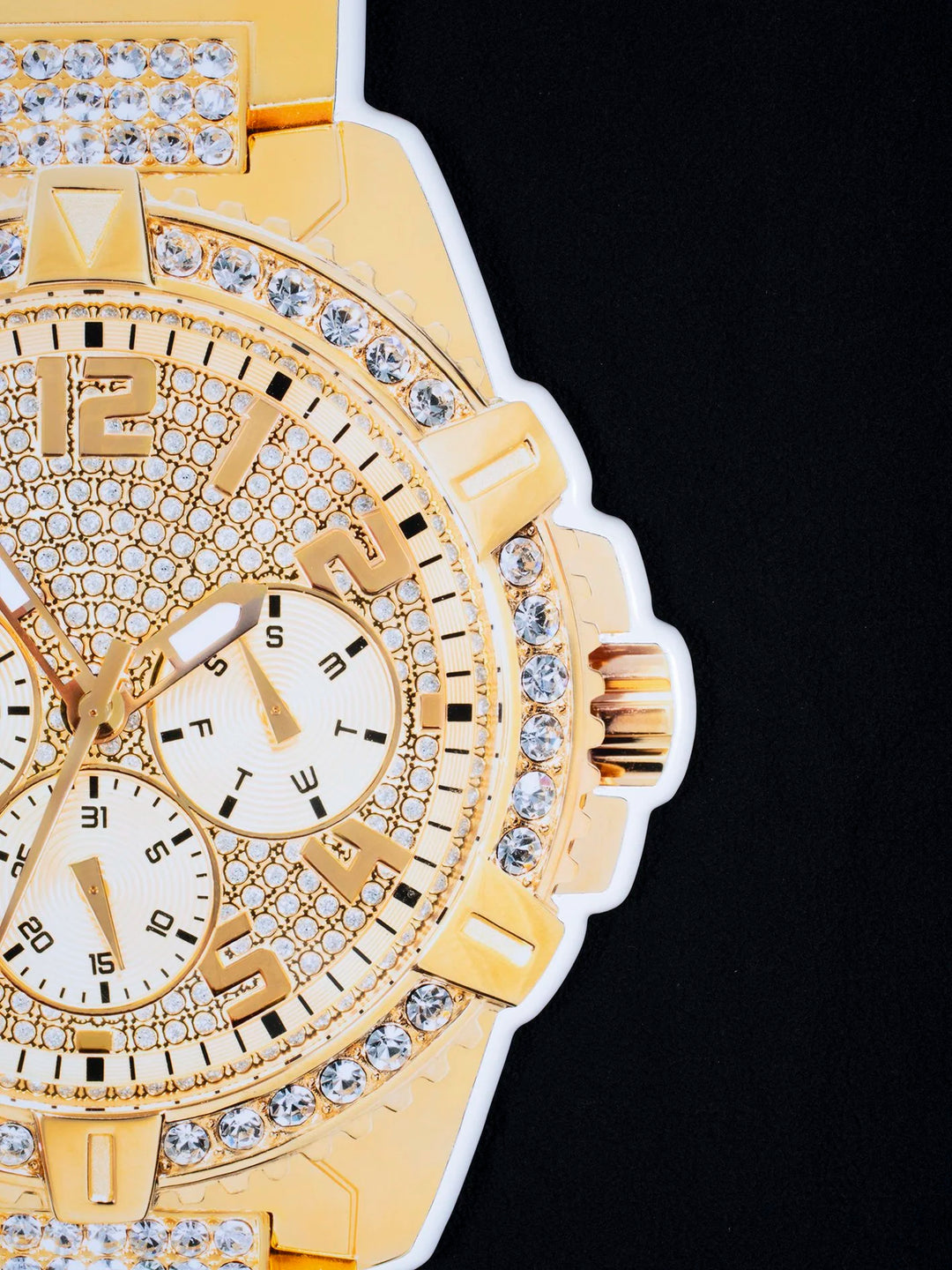 Gold Timepiece with Diamonds Wall Sculpture – Limited Edition Photographic Art by Rory Fink