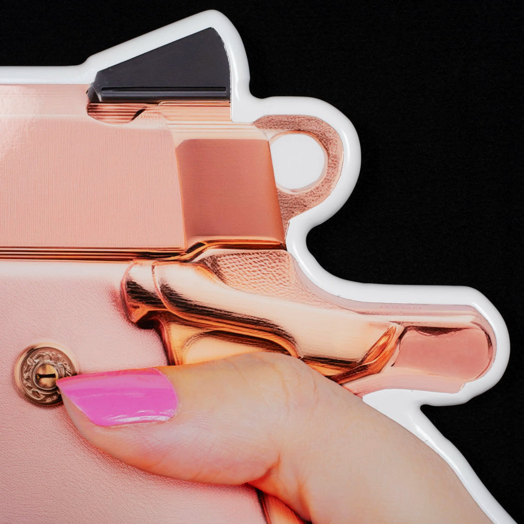 pink colt photographic sculpture wall art by Rory Fink – limited edition shaped print close up detail 2