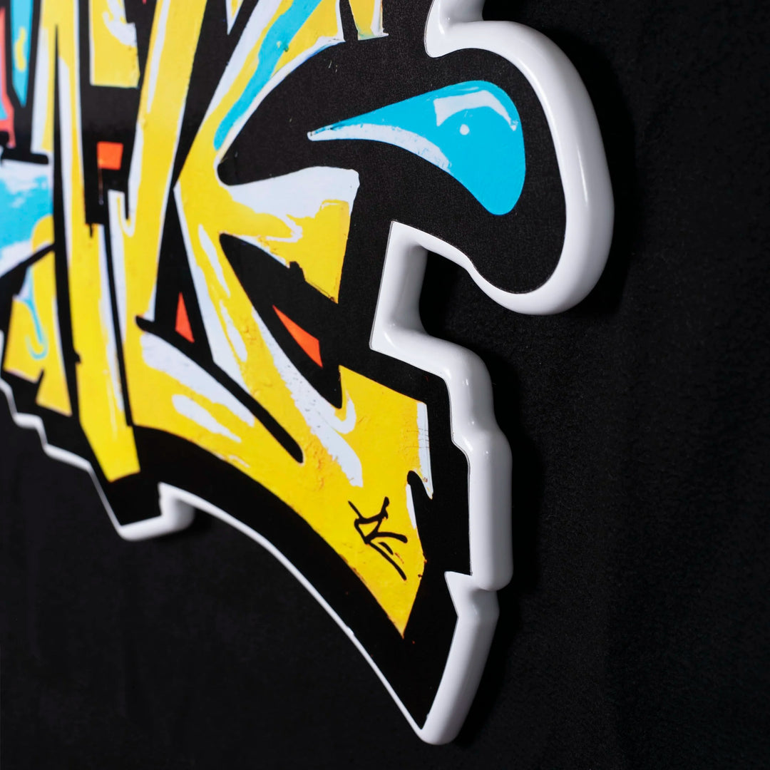 Street art - homage to gypsy - photographic sculpture wall art by Rory Fink – limited edition shaped print detailed close up 2