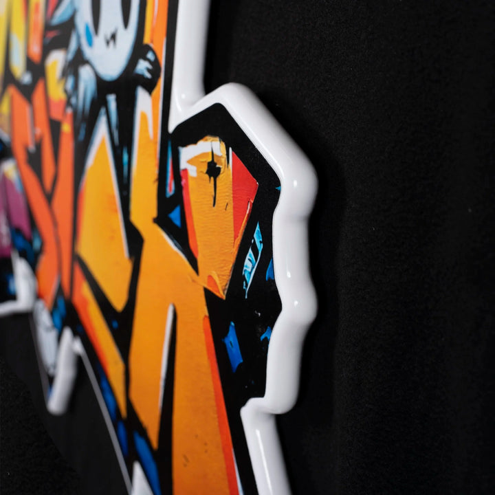 Street art - homage to remi - photographic sculpture wall art by Rory Fink – limited edition shaped print detailed close up 2