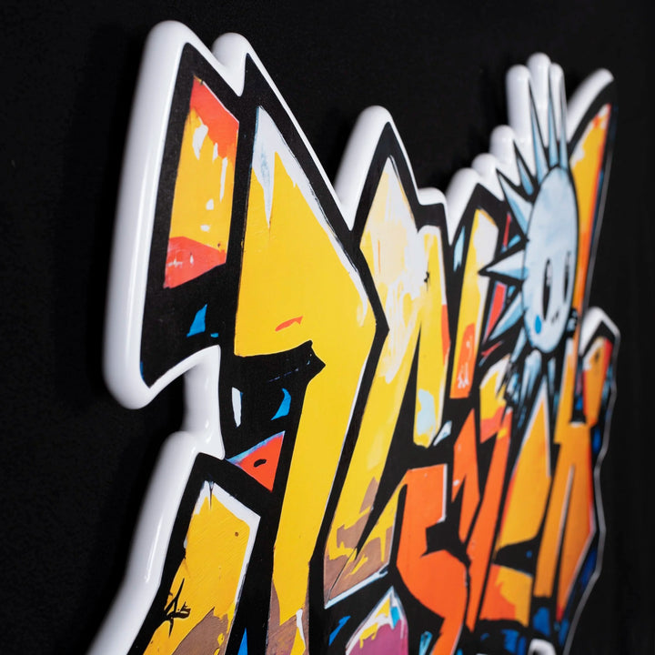 Street art - homage to remi - photographic sculpture wall art by Rory Fink – limited edition shaped print detailed close up 3