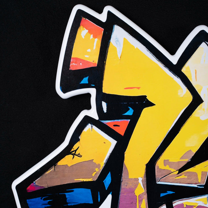 Street art - homage to remi - photographic sculpture wall art by Rory Fink – limited edition shaped print detailed close up 4
