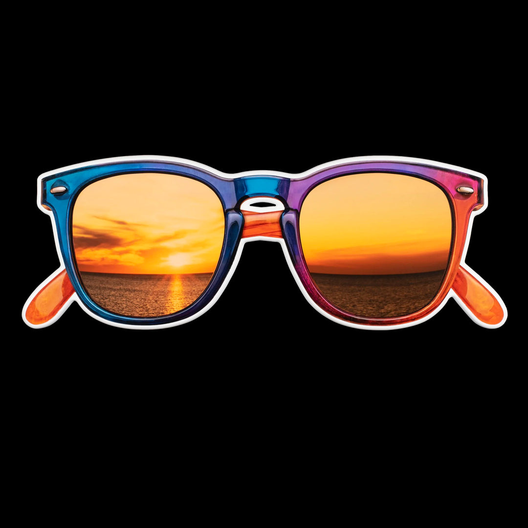 Sunglass Reflecting Sunset Wall Sculpture – Limited Edition Photographic Art by Rory Fink