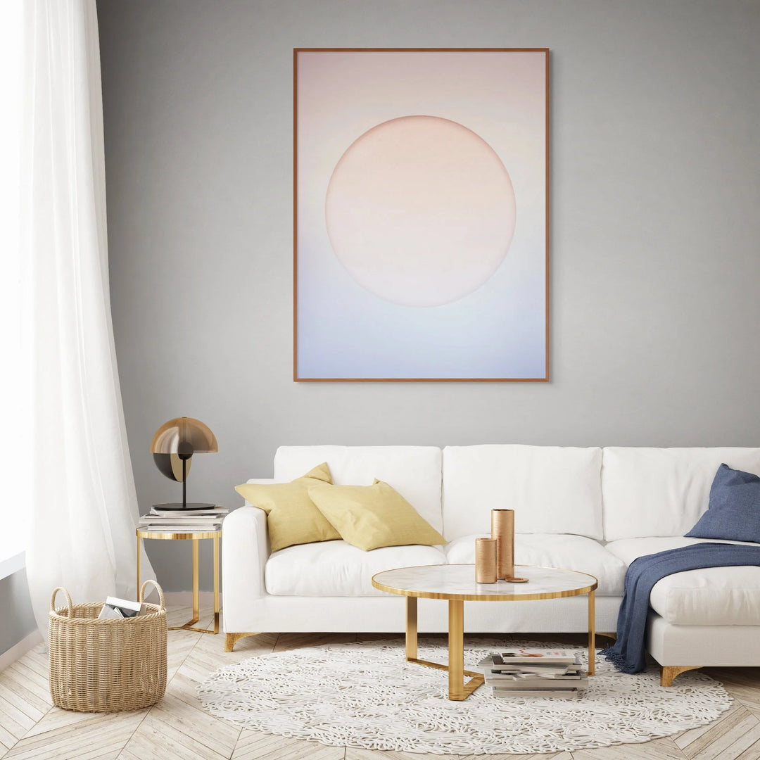 Peach Sphere Print | Original Art Print By Rory Fink