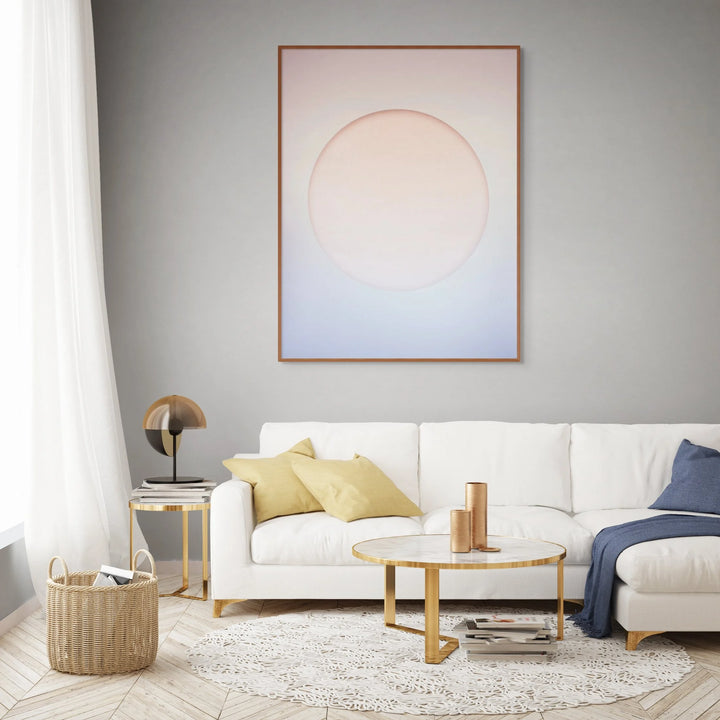 Peach Sphere Print | Original Art Print By Rory Fink