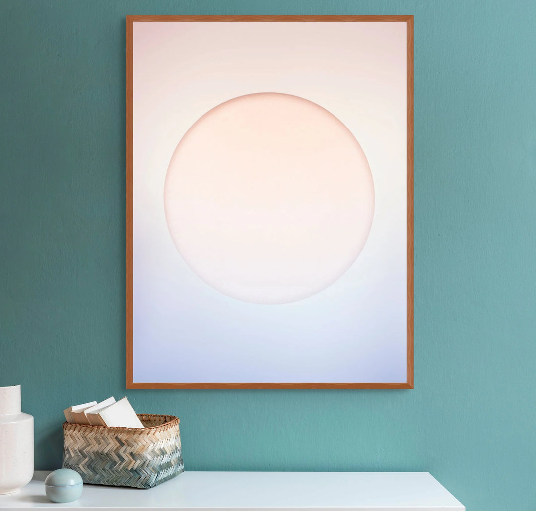 Peach Sphere Print | Original Art Print By Rory Fink